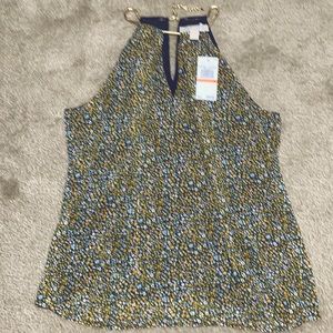 MICHAEL KORS BLOUSE NEW WITH TAGS “HALTER CHAIN NECK” SIZE SMALL
